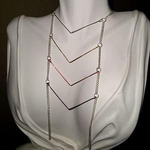 Chevron statement necklace